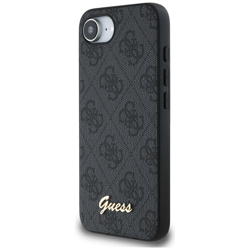 Futrola za Apple iPhone 16e, Guess, 4G Script Logo, Crna