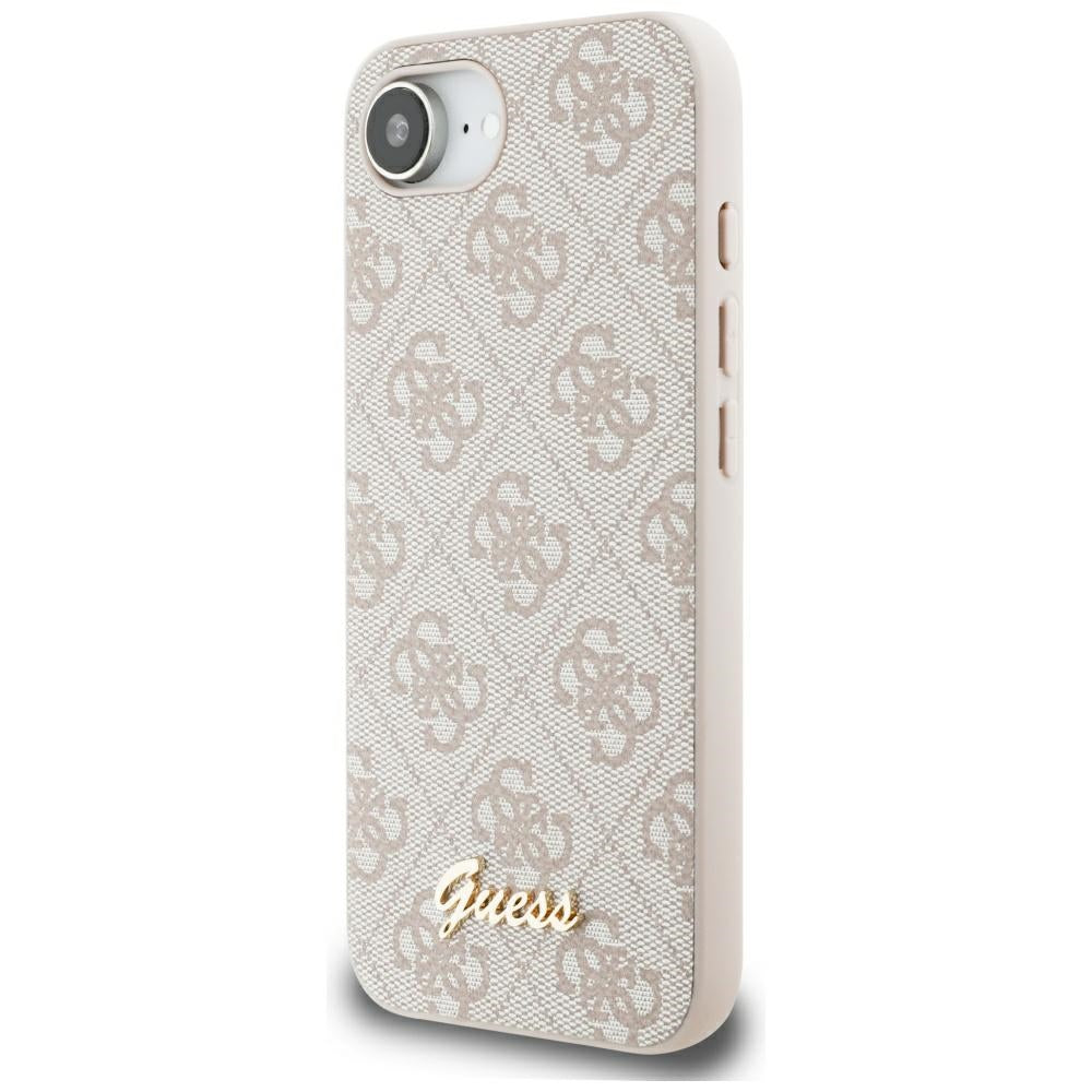 Futrola za Apple iPhone 16e, Guess, 4G Script Logo, Roze