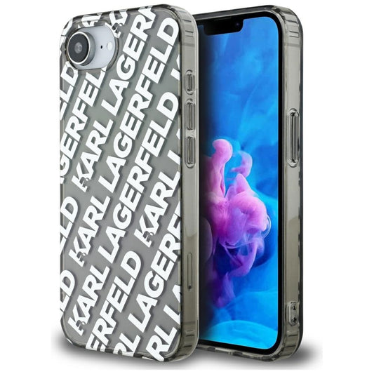 Futrola za Apple iPhone 16e, Karl Lagerfeld, IML Luxury Silver Fullover Logo, Srebrna
