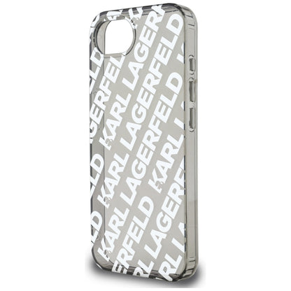 Futrola za Apple iPhone 16e, Karl Lagerfeld, IML Luxury Silver Fullover Logo, Srebrna