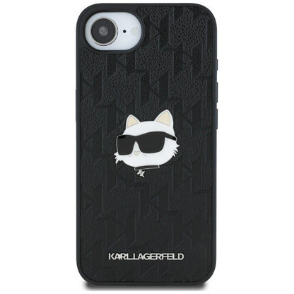 Futrola za Apple iPhone 16e, Karl Lagerfeld, Monogram Choupette's Head, Crna