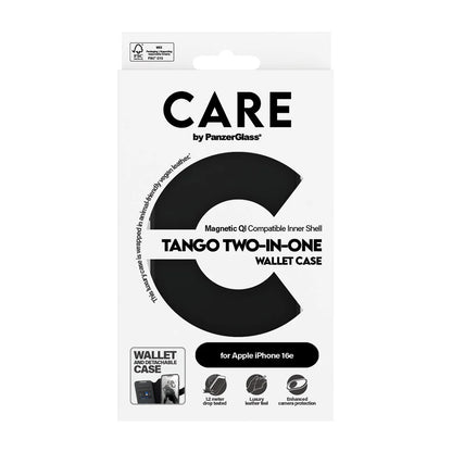 Futrola za Apple iPhone 16e, PanzerGlass, Care Feature Tango Two-in-One, Crna