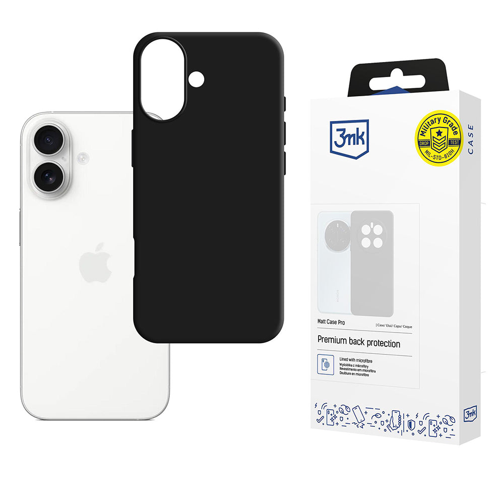 Futrola za Apple iPhone 17, 3MK, Matt Pro, Crna