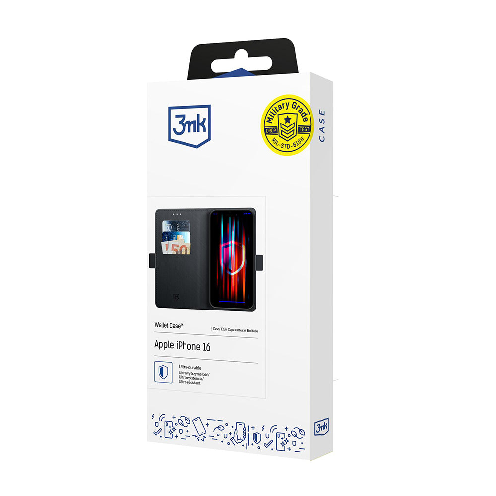 Futrola za Apple iPhone 17, 3MK, novčanik, crna