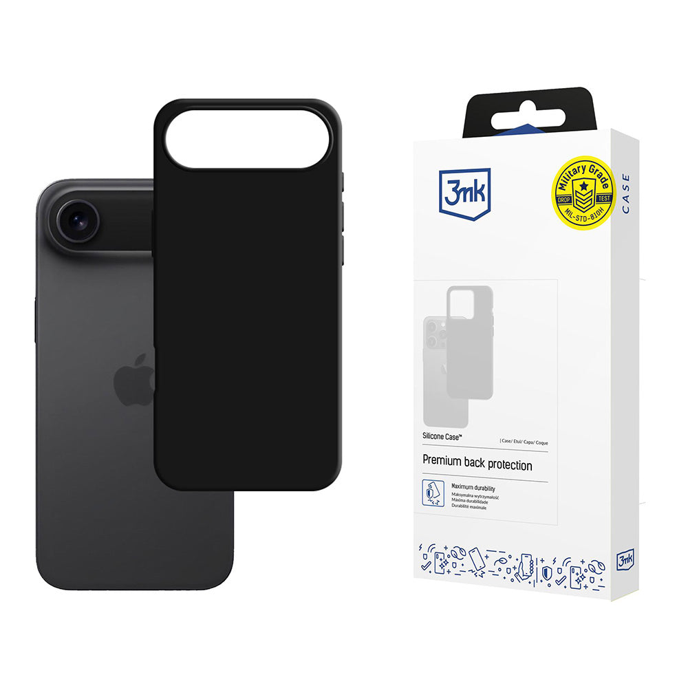 Futrola za Apple iPhone 17 Air, 3MK, Silikonska, Crna