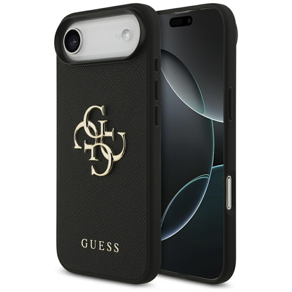 Futrola za Apple iPhone 17 Air, Guess, 4G Grained Big and Classic Logo, Crna