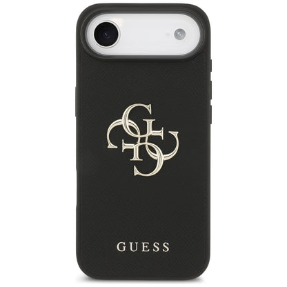 Futrola za Apple iPhone 17 Air, Guess, 4G Grained Big and Classic Logo, Crna