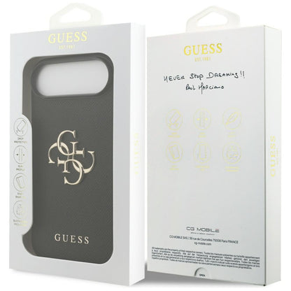 Futrola za Apple iPhone 17 Air, Guess, 4G Grained Big and Classic Logo, Crna