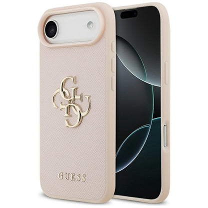 Futrola za Apple iPhone 17 Air, Guess, 4G Grained Big and Classic Logo, Roze