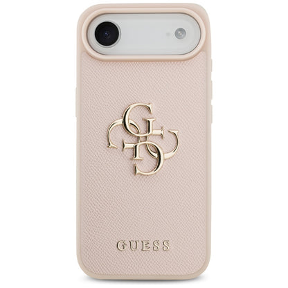 Futrola za Apple iPhone 17 Air, Guess, 4G Grained Big and Classic Logo, Roze