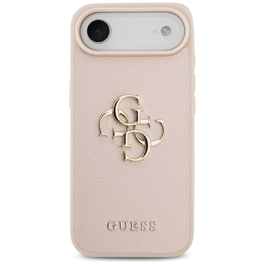 Futrola za Apple iPhone 17 Air, Guess, 4G Grained Big and Classic Logo, Roze