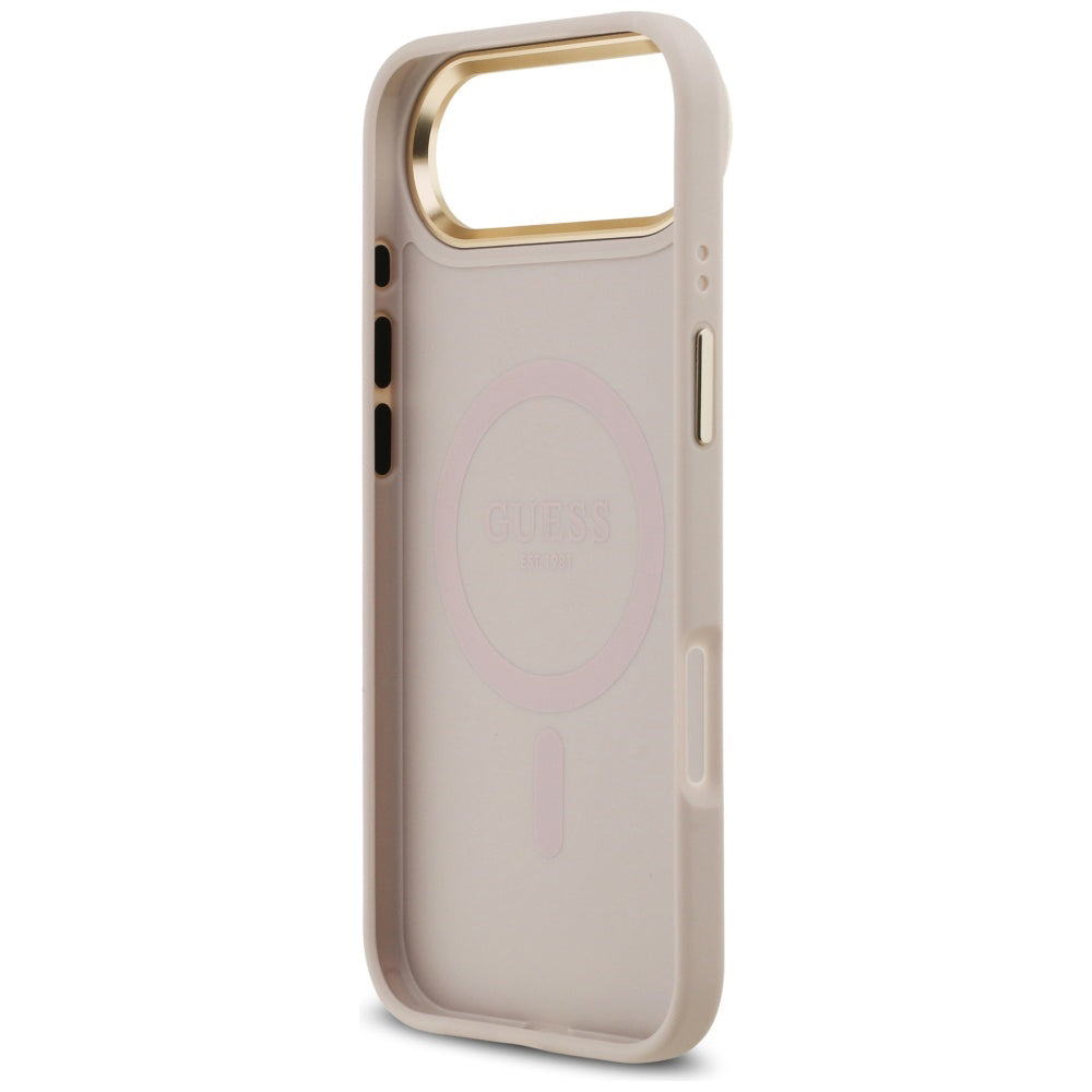 Futrola za Apple iPhone 17 Air, Guess, 4G Strass Logo and Big Strap, Roze