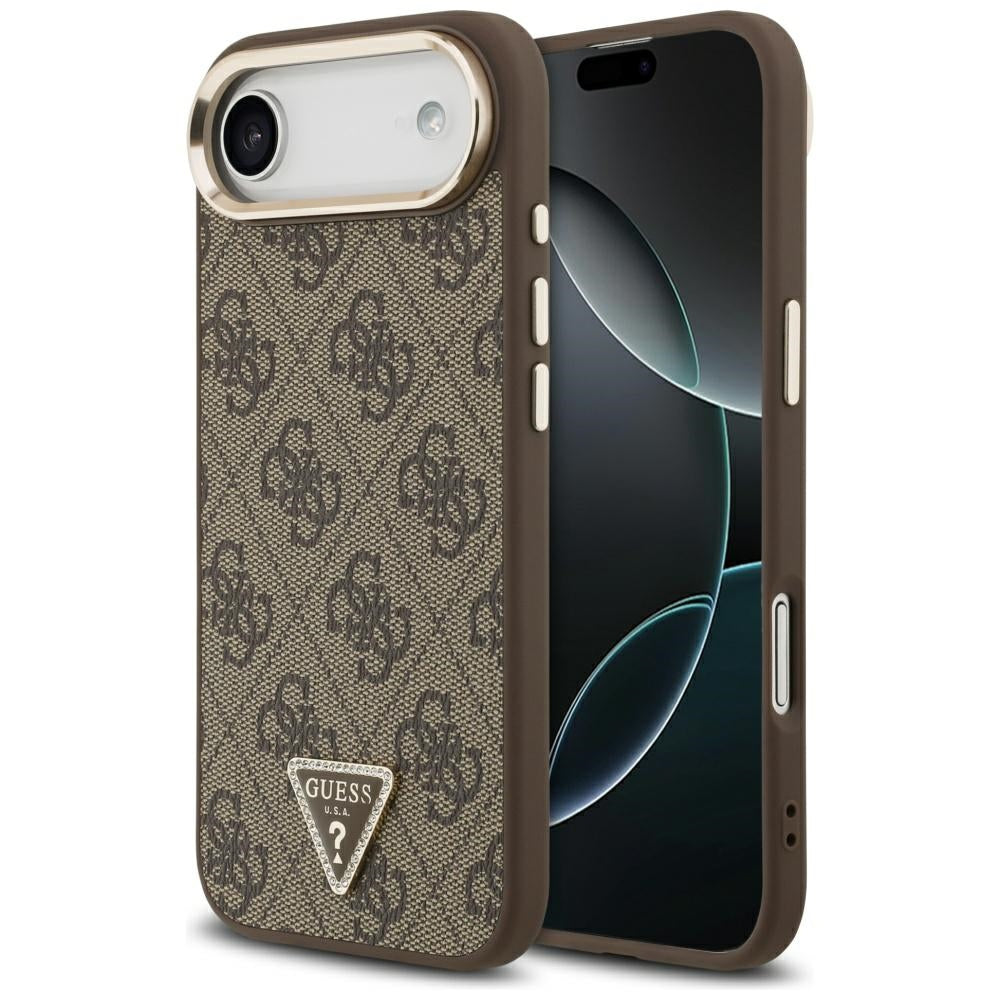 Futrola za Apple iPhone 17 Air, Guess, 4G Triangle Logo, Zlatno Braon