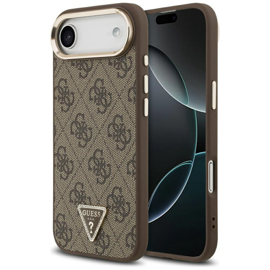 Futrola za Apple iPhone 17 Air, Guess, 4G Triangle Logo, Zlatno Braon
