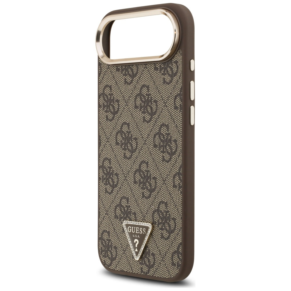 Futrola za Apple iPhone 17 Air, Guess, 4G Triangle Logo, Zlatno Braon