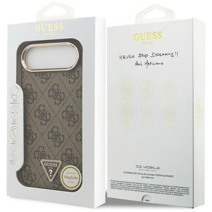 Futrola za Apple iPhone 17 Air, Guess, 4G Triangle Logo, Zlatno Braon