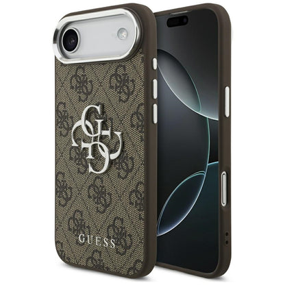 Futrola za Apple iPhone 17 Air, Guess, Big 4G Logo Classic, Braon Srebrna