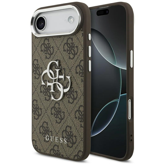Futrola za Apple iPhone 17 Air, Guess, Big 4G Logo Classic, Braon Srebrna