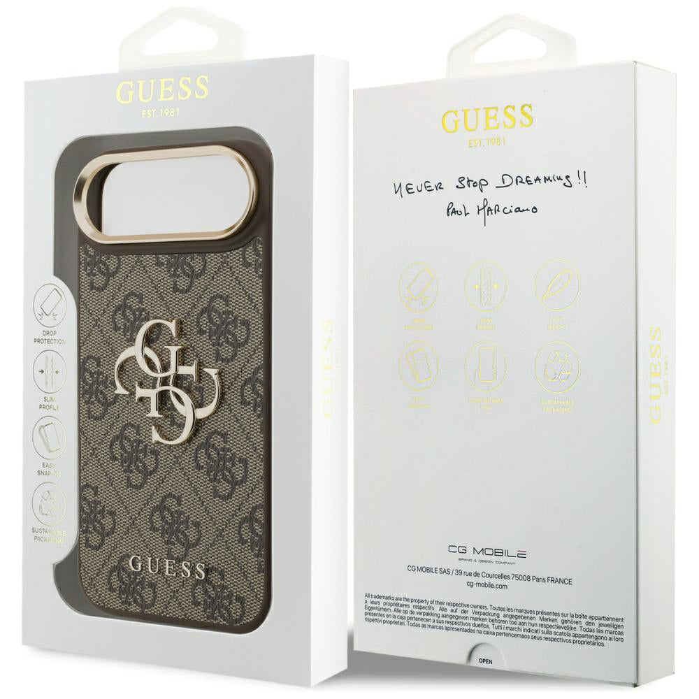 Futrola za Apple iPhone 17 Air, Guess, Big 4G Logo Classic, Zlatno Braon
