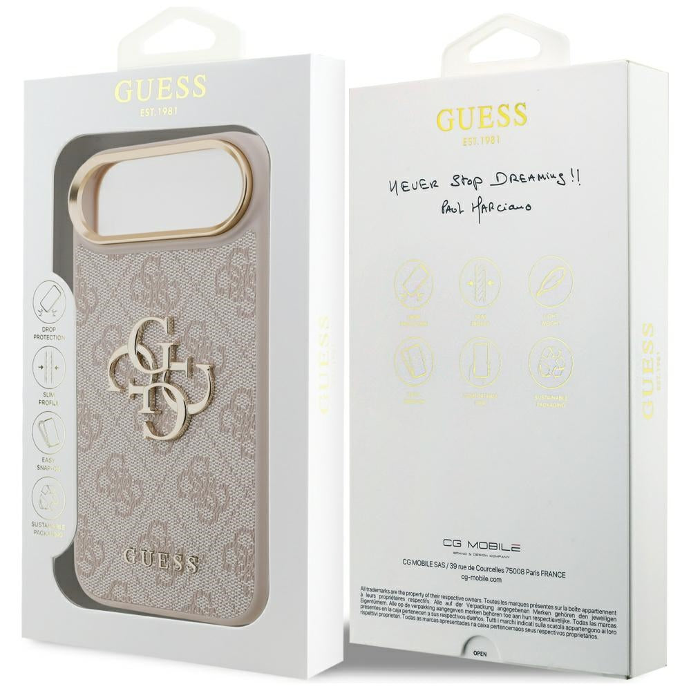 Futrola za Apple iPhone 17 Air, Guess, Big 4G Logo Classic, Roze Zlato
