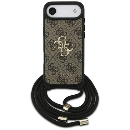 Futrola za Apple iPhone 17 Air, Guess, Crossbody Cord 4G Big Log, Braon