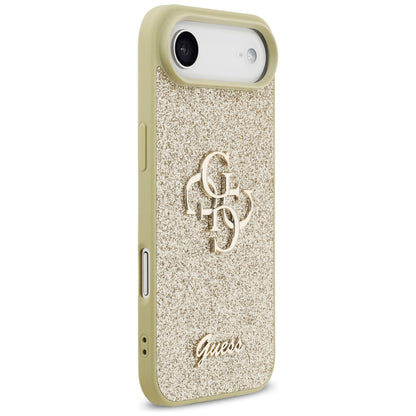 Futrola za Apple iPhone 17 Air, Guess, Fixed Glitter Big 4G, Zlatna