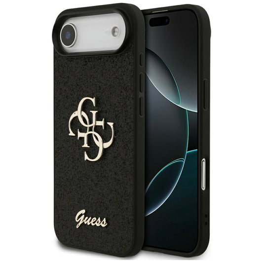Futrola za Apple iPhone 17 Air, Guess, Fixed Glitter Big 4G, Crna