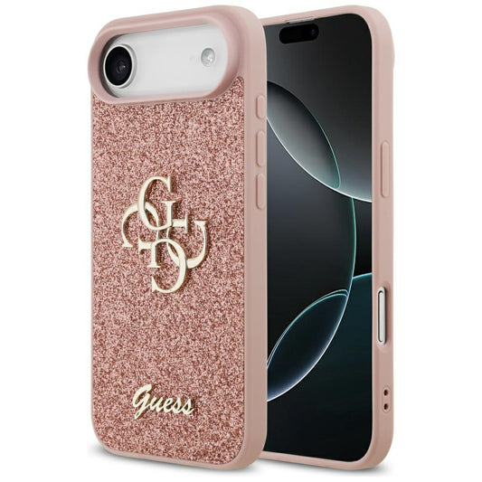 Futrola za Apple iPhone 17 Air, Guess, Fixed Glitter Big 4G, Roze