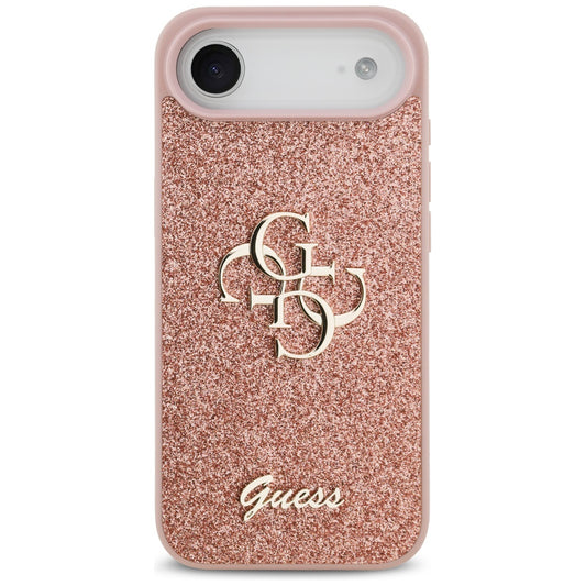 Futrola za Apple iPhone 17 Air, Guess, Fixed Glitter Big 4G, Roze