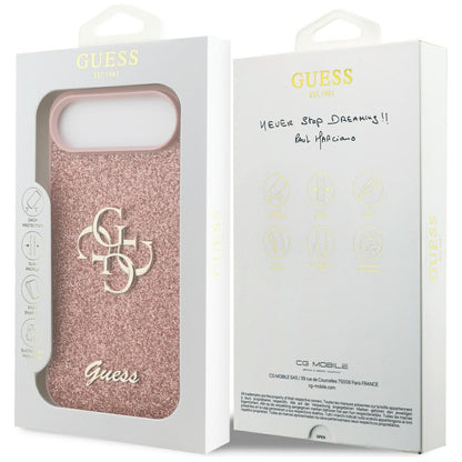 Futrola za Apple iPhone 17 Air, Guess, Fixed Glitter Big 4G, Roze