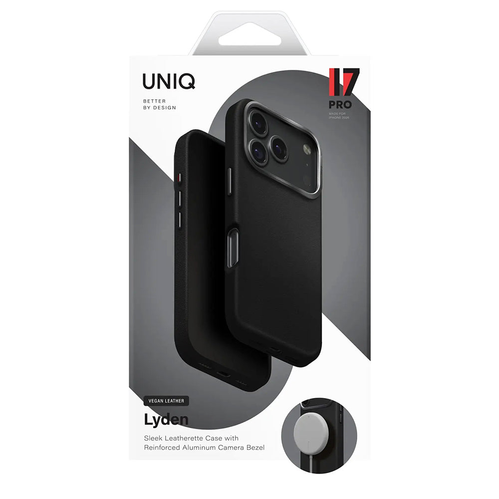 Futrola za Apple iPhone 17 Air, UNIQ, Lyden Leatherette, Crna
