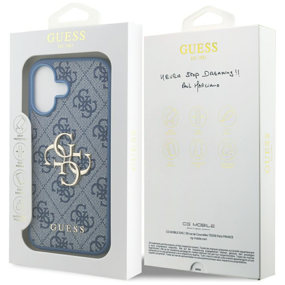 Futrola za Apple iPhone 17, Guess, 4G Big Logo, Plava