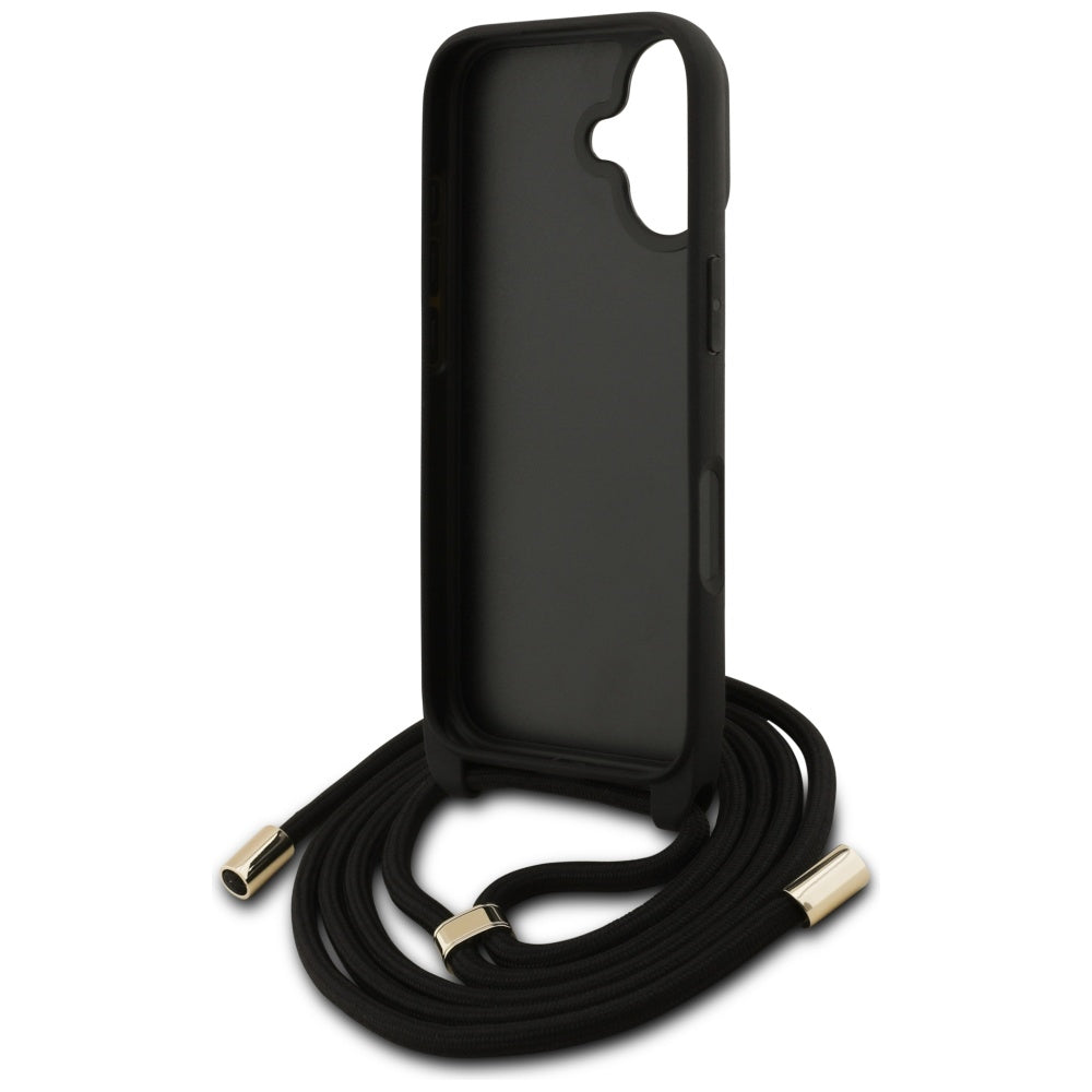 Futrola za Apple iPhone 17, Guess, 4G CBDY Big Logo with Cord Strap, Braon