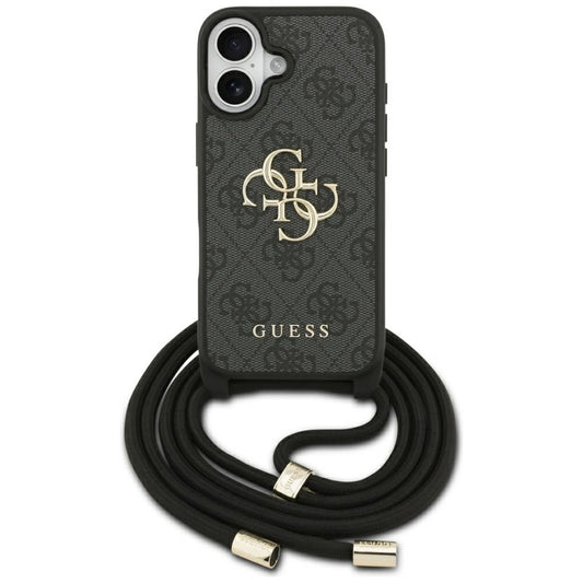 Futrola za Apple iPhone 17, Guess, 4G CBDY Big Logo with Cord Strap, Crna