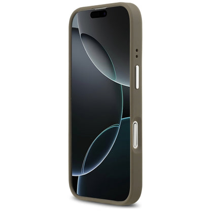 Futrola za Apple iPhone 17, Guess, 4G Grained Big And Classic Logo, Braon Srebrna