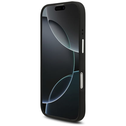 Futrola za Apple iPhone 17, Guess, 4G Grained Big and Classic Logo, Crno Srebrna