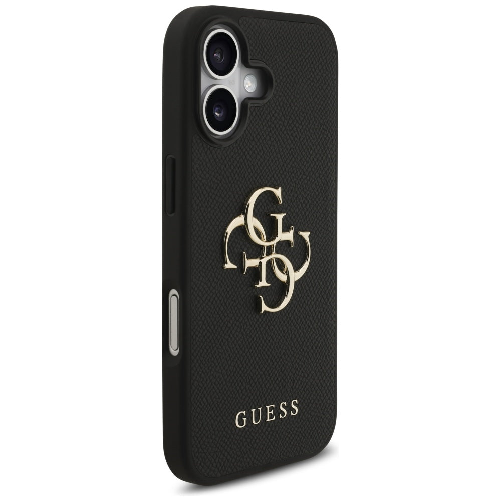 Futrola za Apple iPhone 17, Guess, 4G Grained Big and Classic Logo, Crna