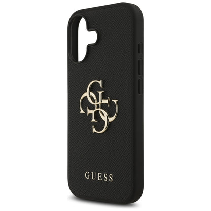 Futrola za Apple iPhone 17, Guess, 4G Grained Big and Classic Logo, Crna