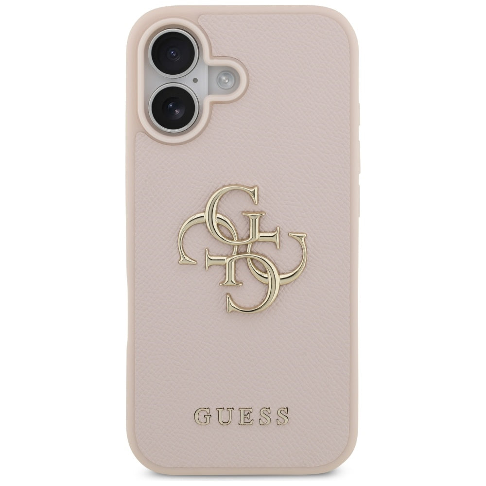 Futrola za Apple iPhone 17, Guess, 4G Grained Big and Classic Logo, Roze