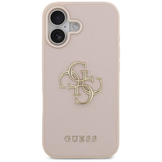 Futrola za Apple iPhone 17, Guess, 4G Grained Big and Classic Logo, Roze