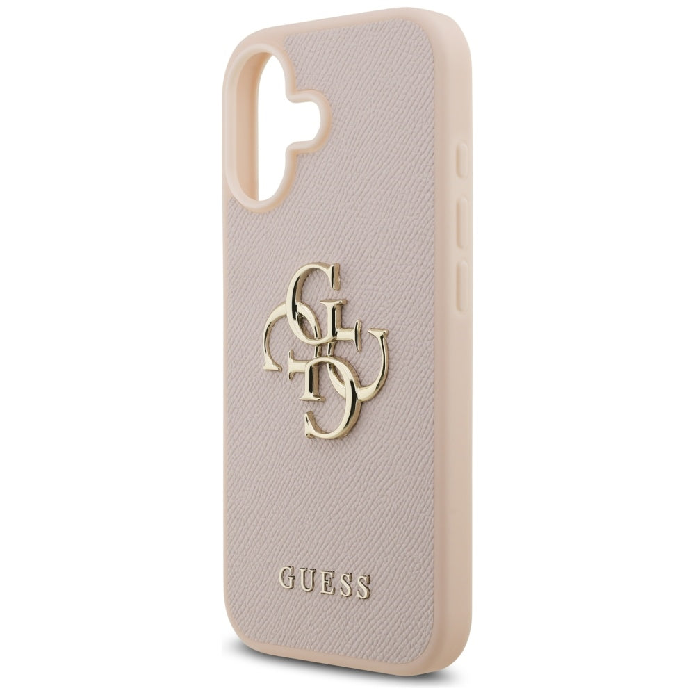 Futrola za Apple iPhone 17, Guess, 4G Grained Big and Classic Logo, Roze