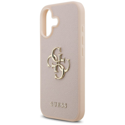 Futrola za Apple iPhone 17, Guess, 4G Grained Big and Classic Logo, Roze
