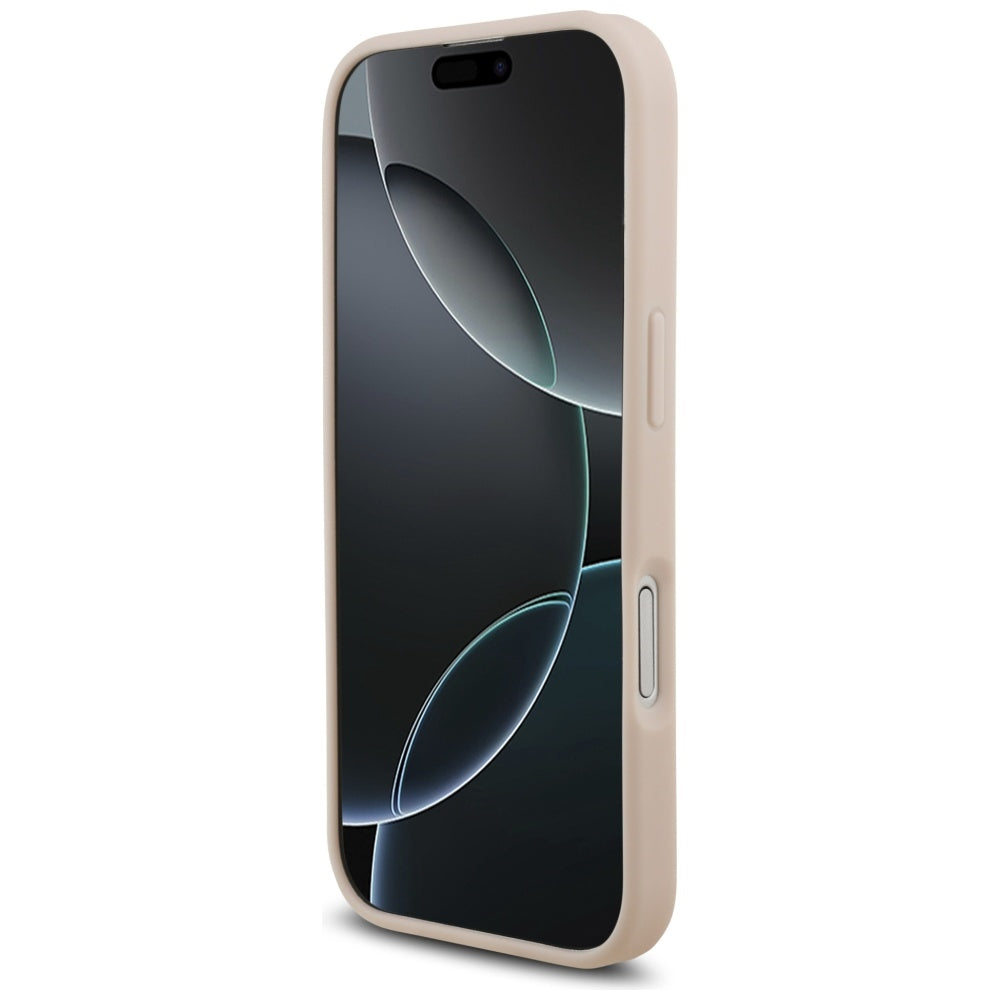 Futrola za Apple iPhone 17, Guess, 4G Grained Big and Classic Logo, Roze