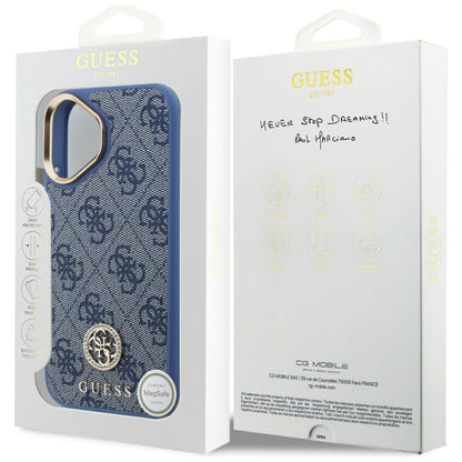 Futrola za Apple iPhone 17, Guess, 4G Strass Logo, Plava