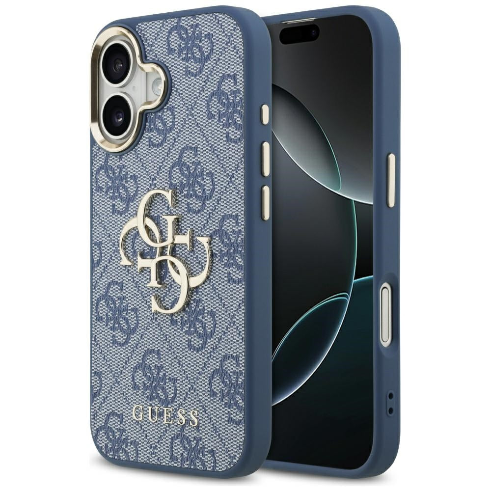 Futrola za Apple iPhone 17, Guess, Big 4G Logo Classic, Plavo Zlatna