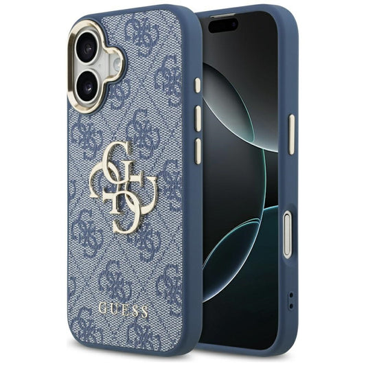 Futrola za Apple iPhone 17, Guess, Big 4G Logo Classic, Plavo Zlatna