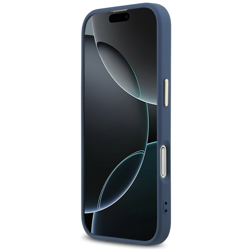 Futrola za Apple iPhone 17, Guess, Big 4G Logo Classic, Plavo Zlatna