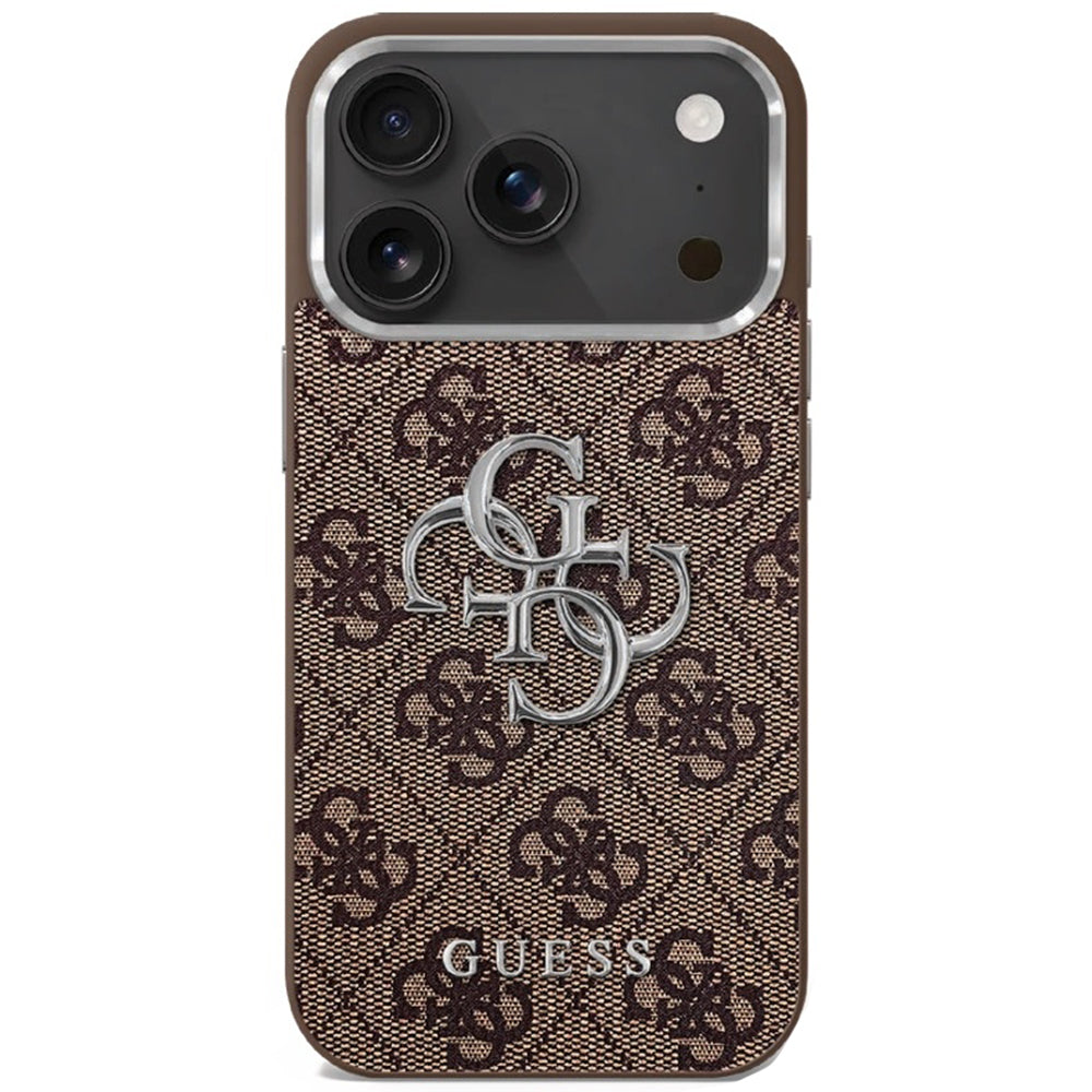 Futrola za Apple iPhone 17, Guess, Big 4G Logo Classic, Braon Srebrna