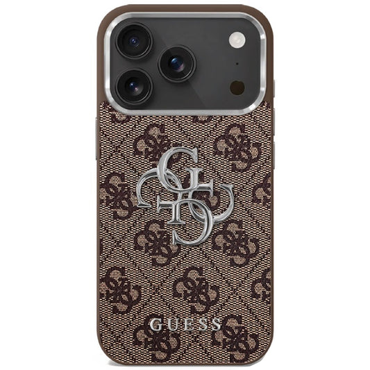 Futrola za Apple iPhone 17, Guess, Big 4G Logo Classic, Braon Srebrna