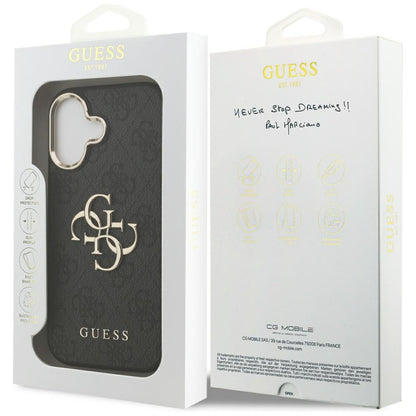 Futrola za Apple iPhone 17, Guess, Big 4G Logo Classic, Crno Zlatna